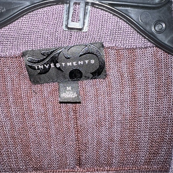 Investments Women's Open Front Knit Cardigan‎ Sweater Multicolor Size Medium - Picture 3 of 4